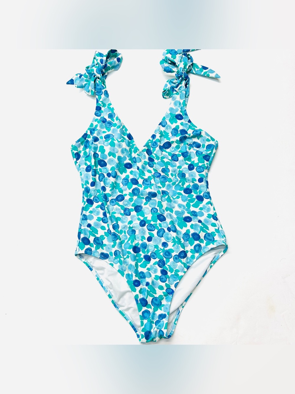J. Crew Blue & Teal Floral One-Piece Swimsuit - Picture 2 of 6